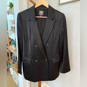 Vince Camino Satin Tuxedo Jacket // 10